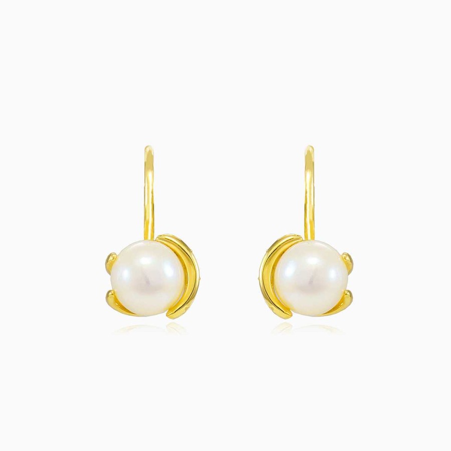 Woman Monte Cristo | Unique White Pearl Earrings