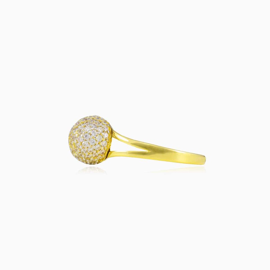 Woman Monte Cristo | Crystal Ball Gold Ring