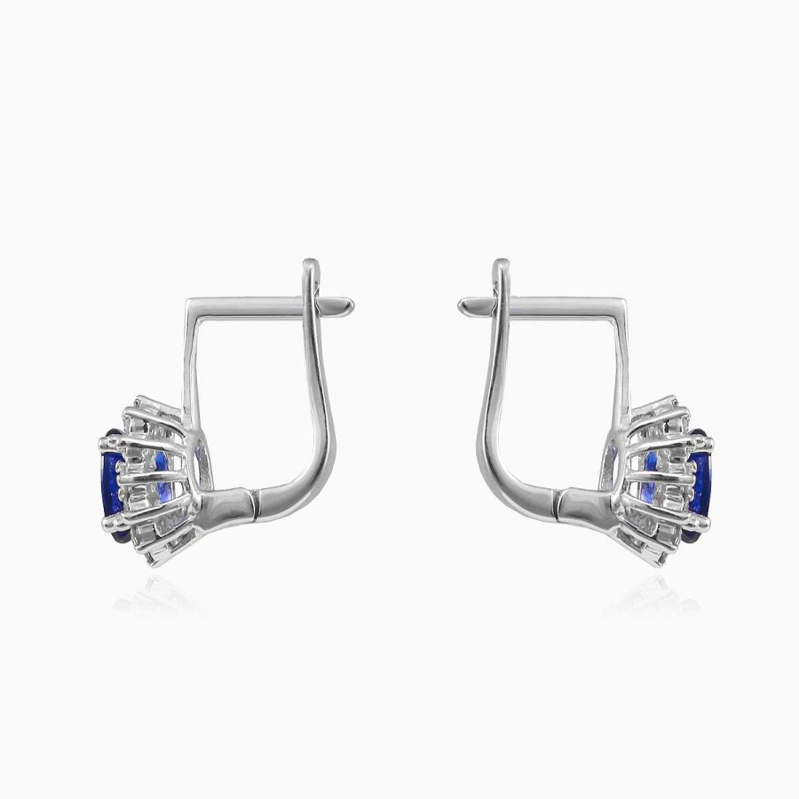 Woman Monte Cristo | Royal Oval Sapphire Earrings