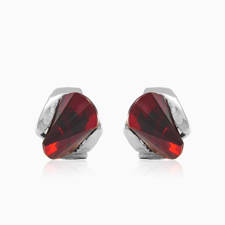 Woman Monte Cristo | Garnet Pyramid Earrings