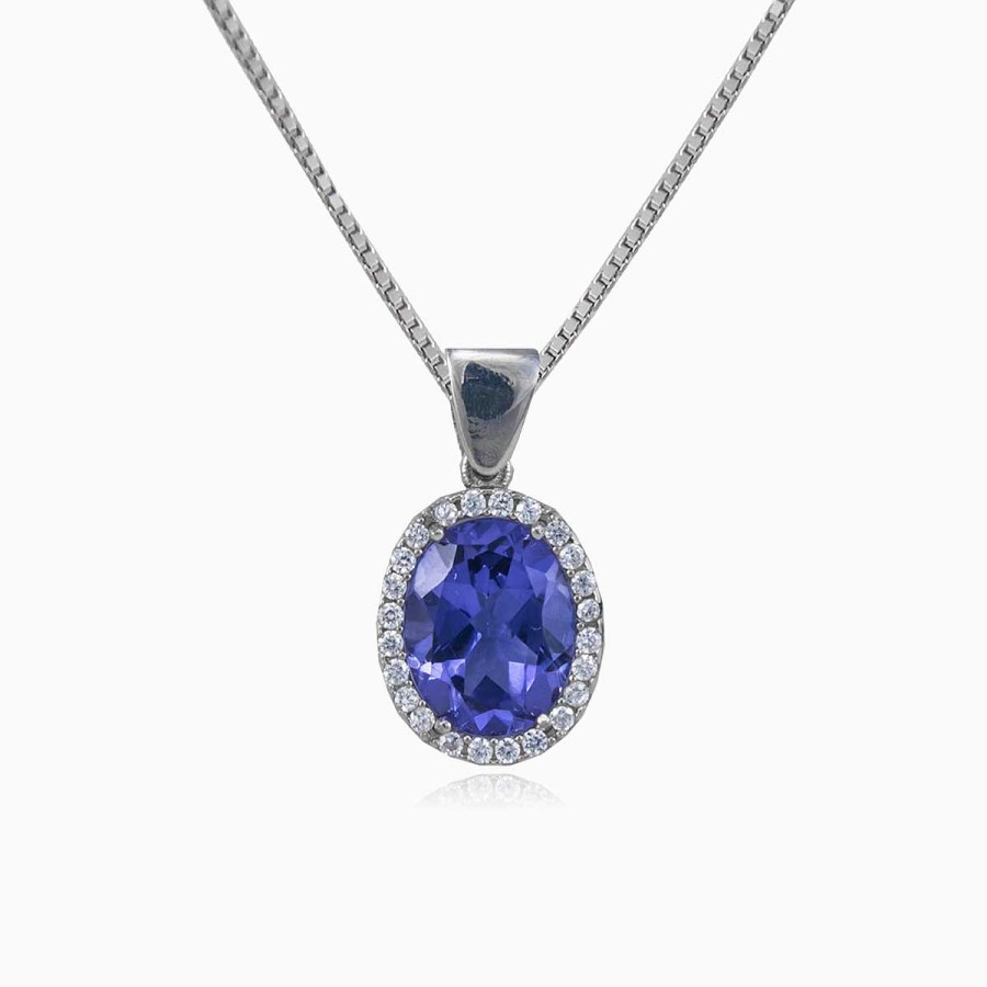 Woman Monte Cristo | Oval Tanzanite Pendant