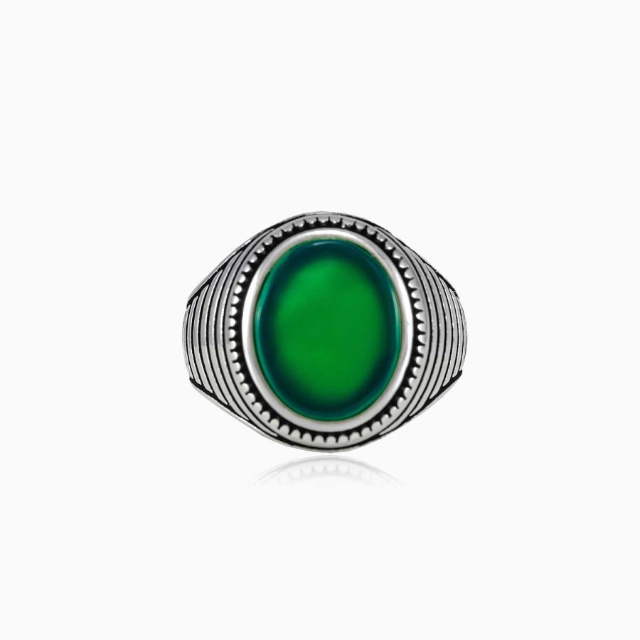 Woman Monte Cristo | Symmetric Oval Jade Ring