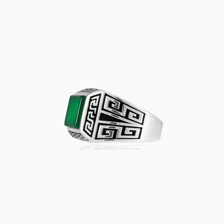 Man Monte Cristo | Rectangle Jade Hellas Ring