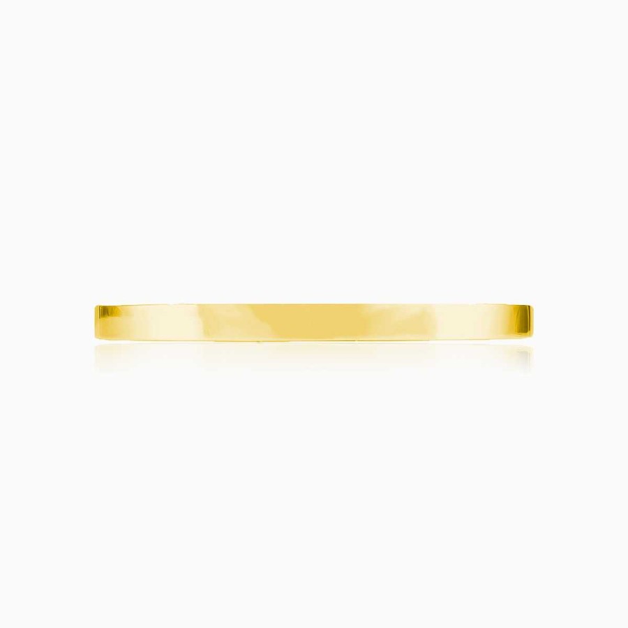 Woman Monte Cristo | Plain Gold Cuff Bracelet