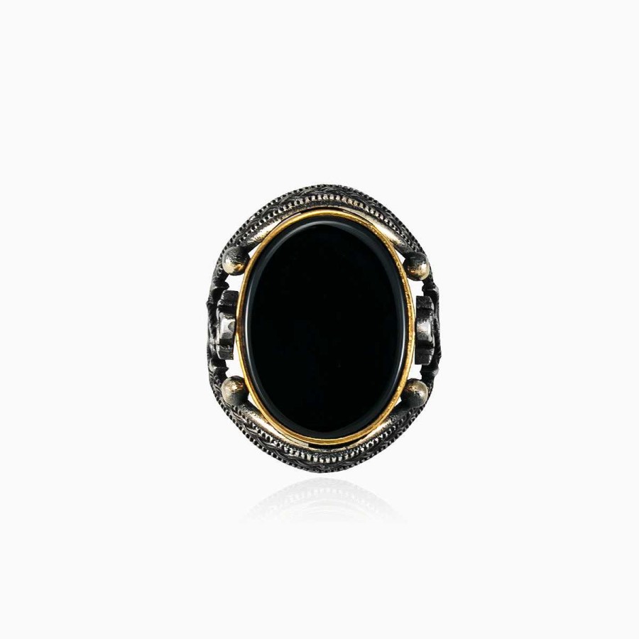 Man Monte Cristo | Anchor Onyx Ring