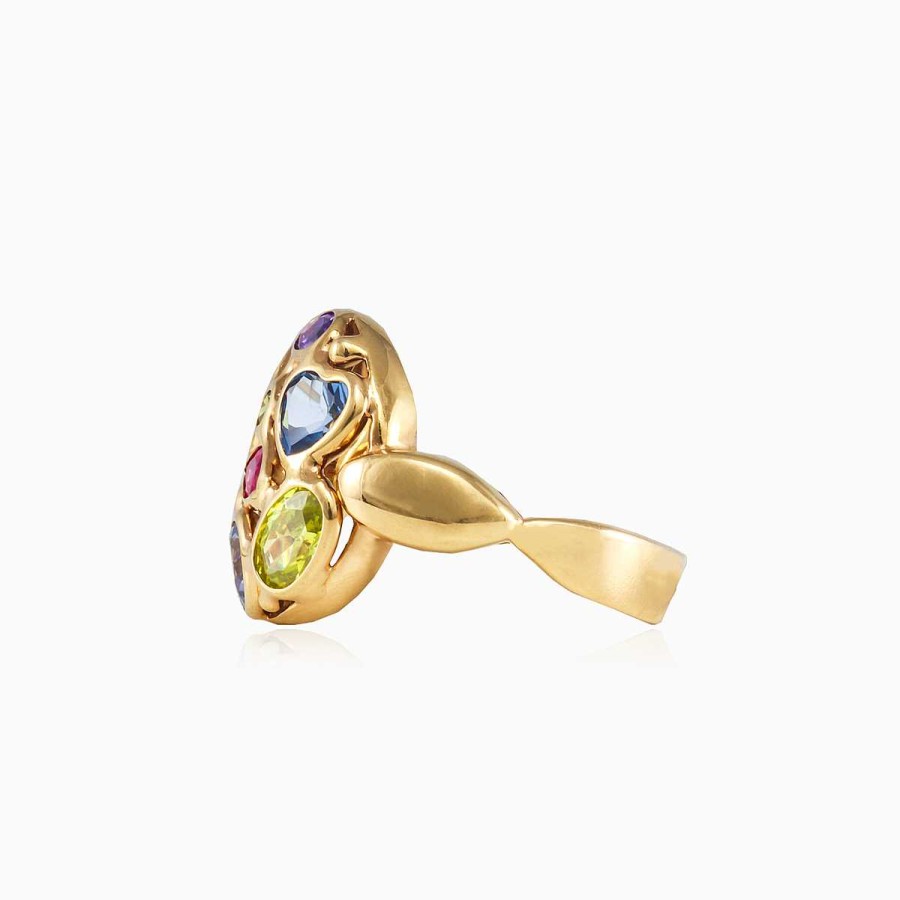 Woman Monte Cristo | Mosaico Round Gold Ring