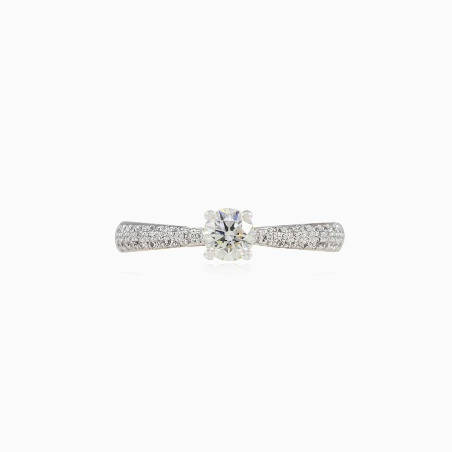 Woman Monte Cristo | Pave Diamond Engagement Ring