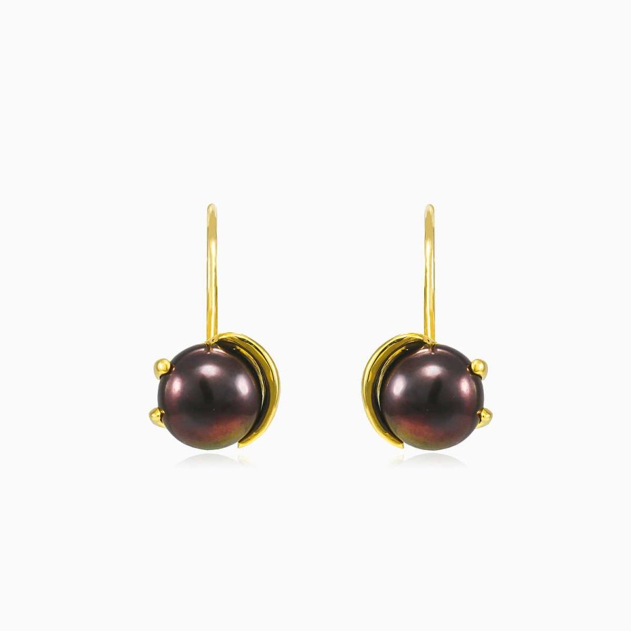 Woman Monte Cristo | Unique Black Pearl Earrings