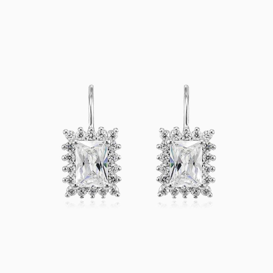 Woman Monte Cristo | Rectangle Crystal Earrings