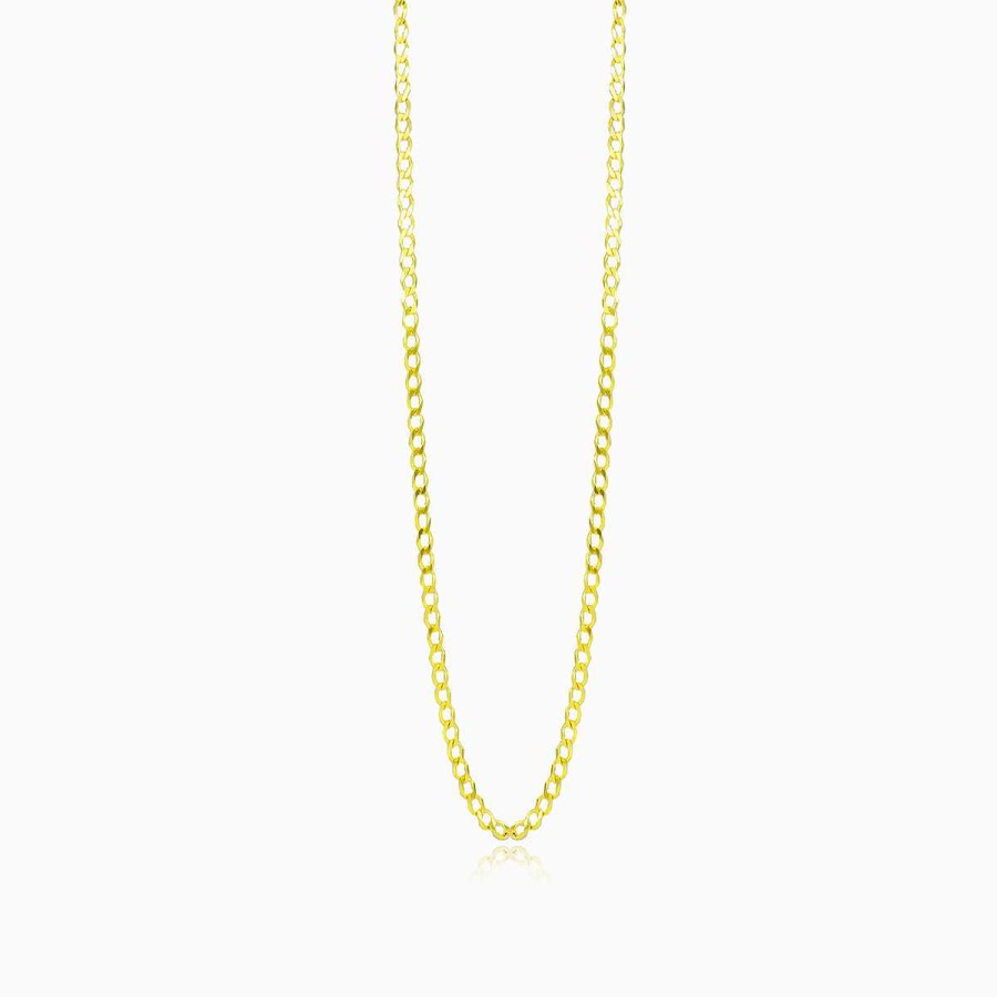 Woman Monte Cristo | Medium Gold Curb Chain