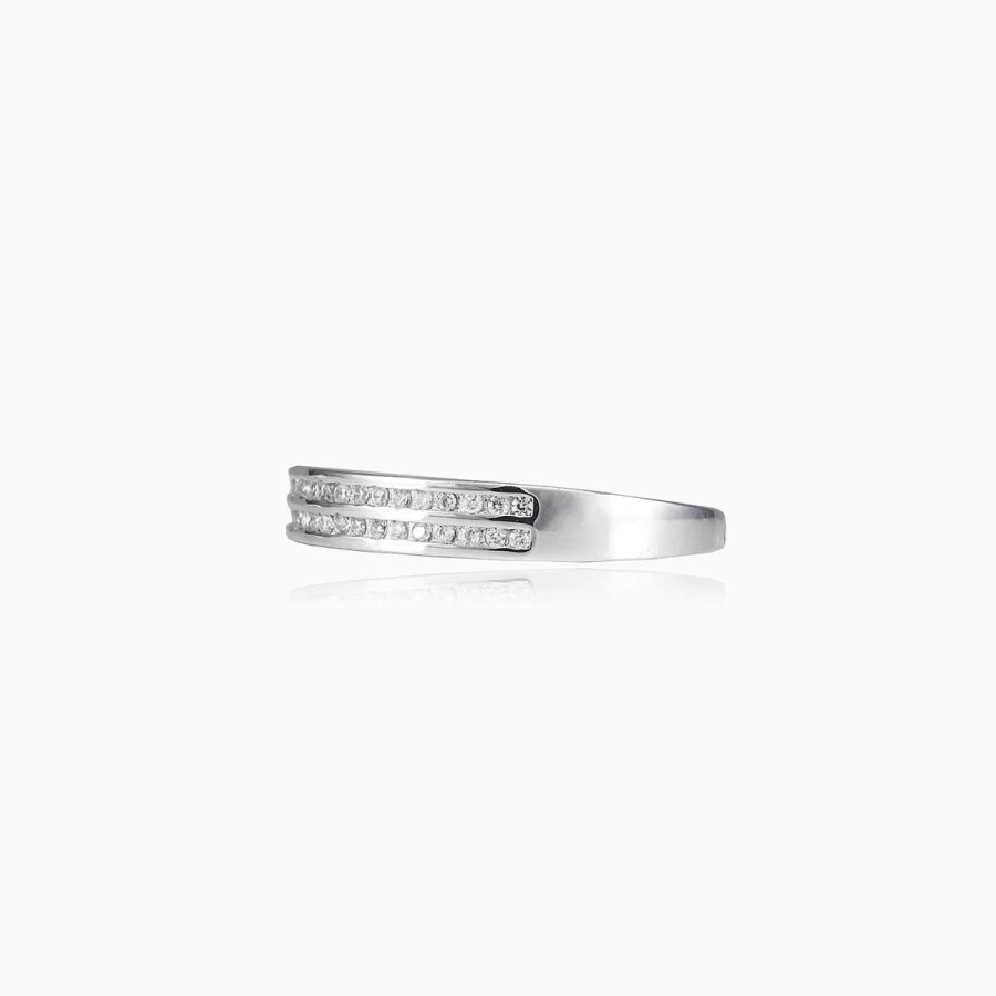 Woman Monte Cristo | Two Lines Silver Band