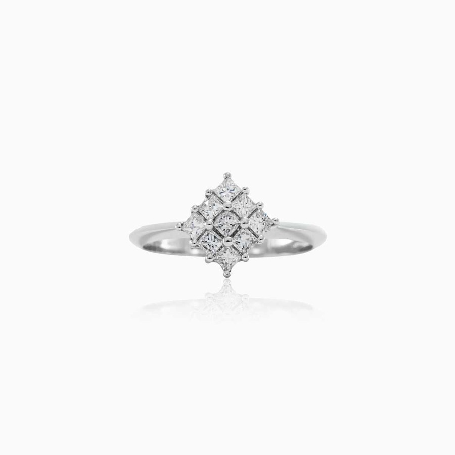 Woman Monte Cristo | Square Diamond Ring