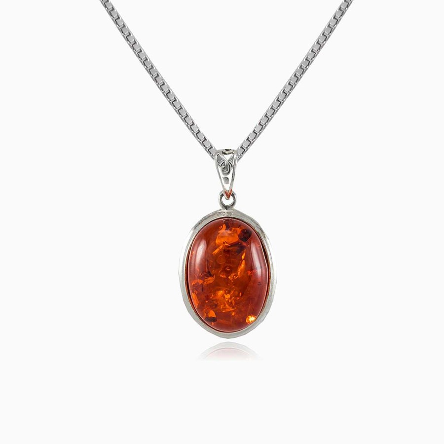 Woman Monte Cristo | Oval Amber Pendant