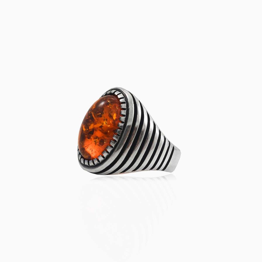 Man Monte Cristo | Symmetric Amber Ring