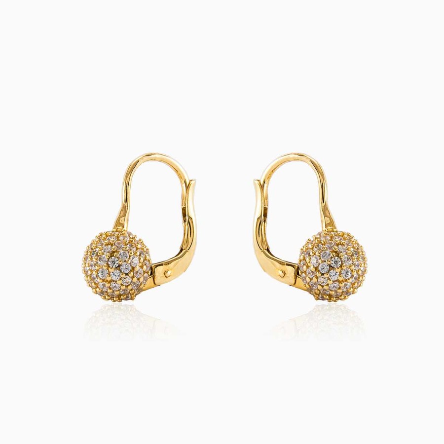 Woman Monte Cristo | Yellow Crystal Ball Earrings