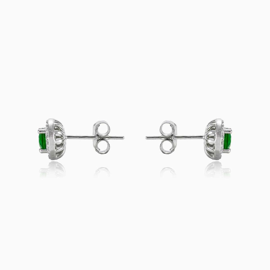 Woman Monte Cristo | Round Green Earrings