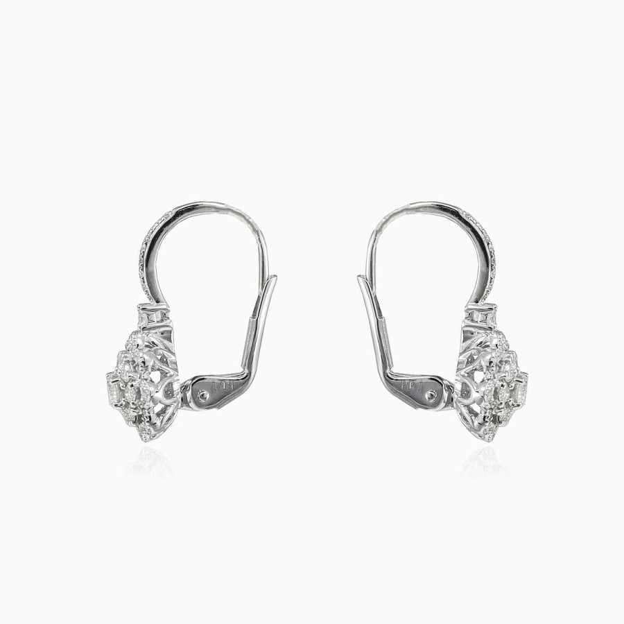 Woman Monte Cristo | Drop Diamond Flower Earrings