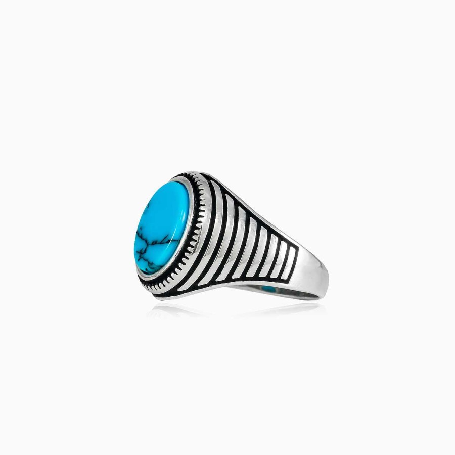 Woman Monte Cristo | Symmetric Oval Turquoise Ring