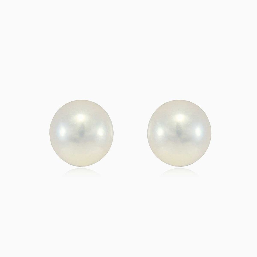 Woman Monte Cristo | White Pearl Gold Studs