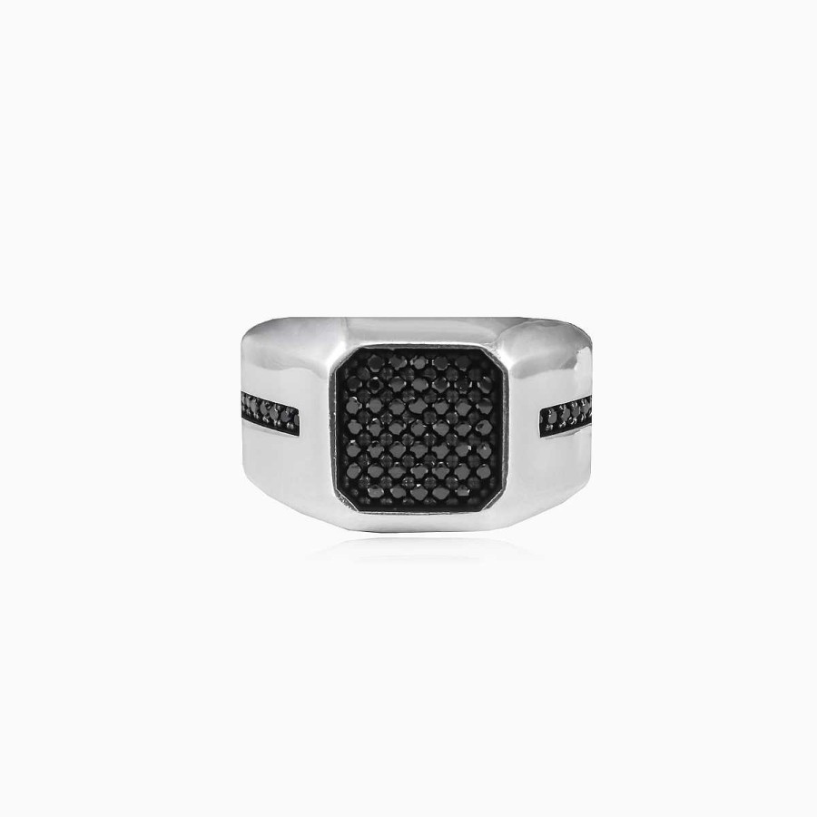 Man Monte Cristo | Square And Lines Spinel Ring