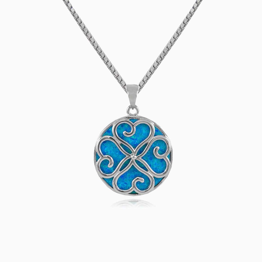 Woman Monte Cristo | Clover Blue Opal Pendant