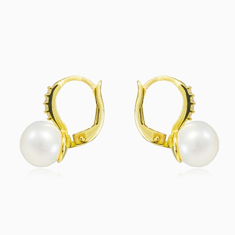 Woman Monte Cristo | Accent Gold Pearl Earrings