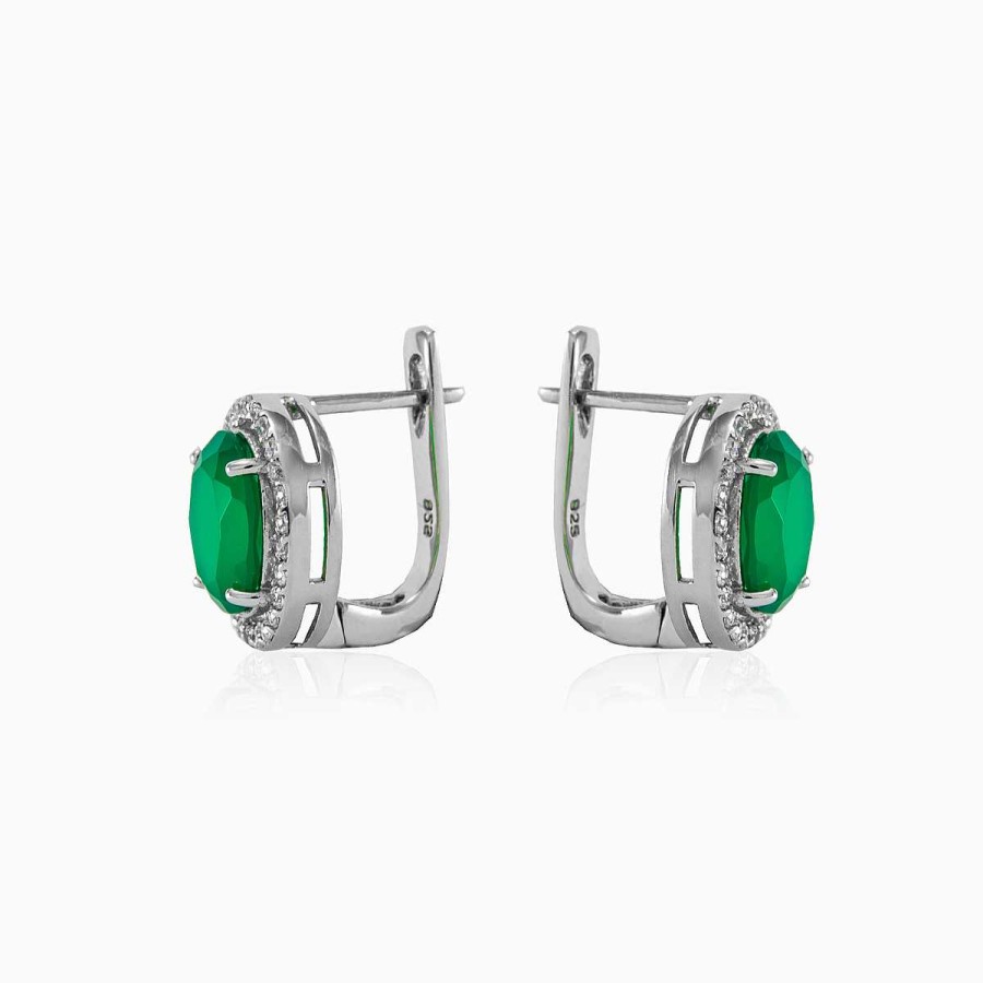 Woman Monte Cristo | Silver Earrings With Jade