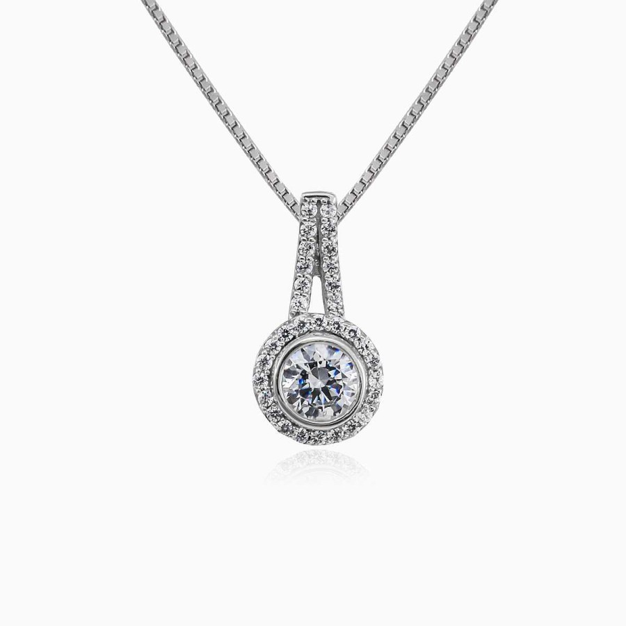 Woman Monte Cristo | Shimmering White Gold Pendant