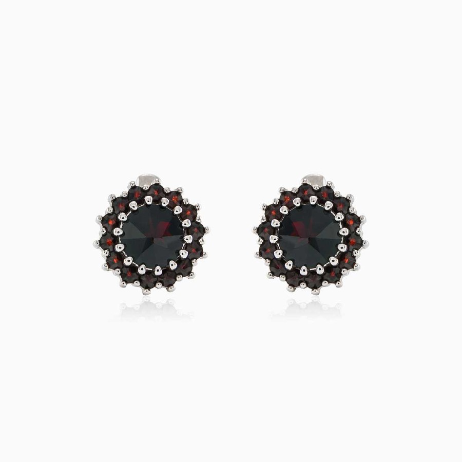 Woman Monte Cristo | Anemone Garnet Earrings