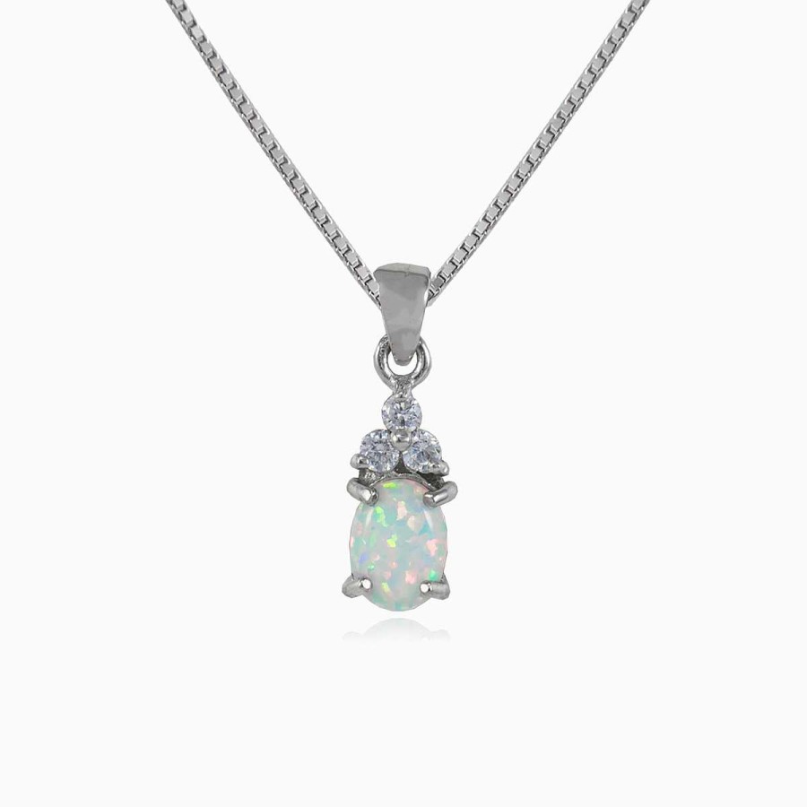 Woman Monte Cristo | Crystal White Opal Pendant