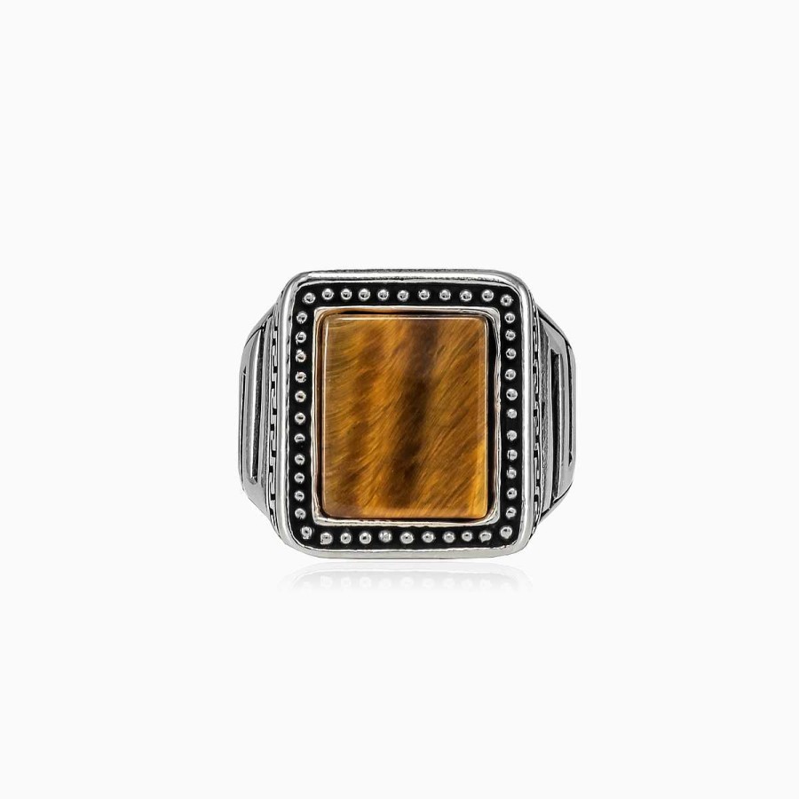 Man Monte Cristo | Dot Tiger Eye Ring