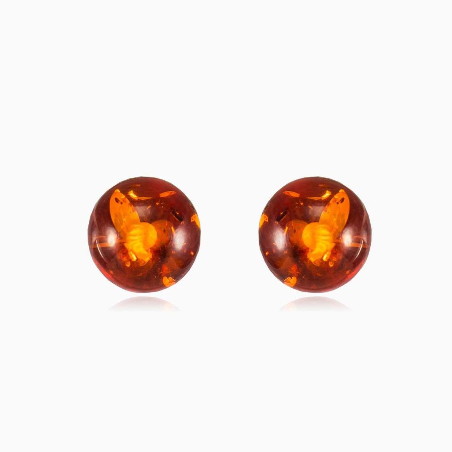 Woman Monte Cristo | Amber Ball Studs