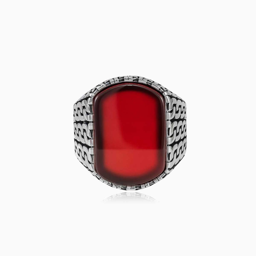 Man Monte Cristo | Chained Agate Ring