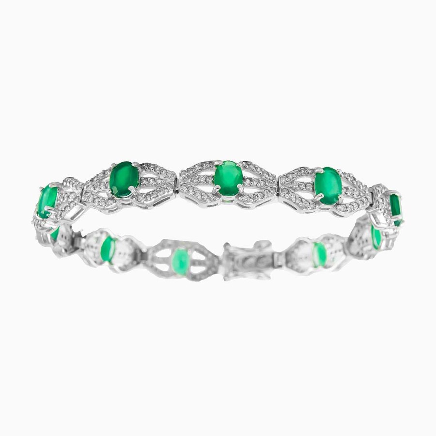 Woman Monte Cristo | Oval Jade Bracelet