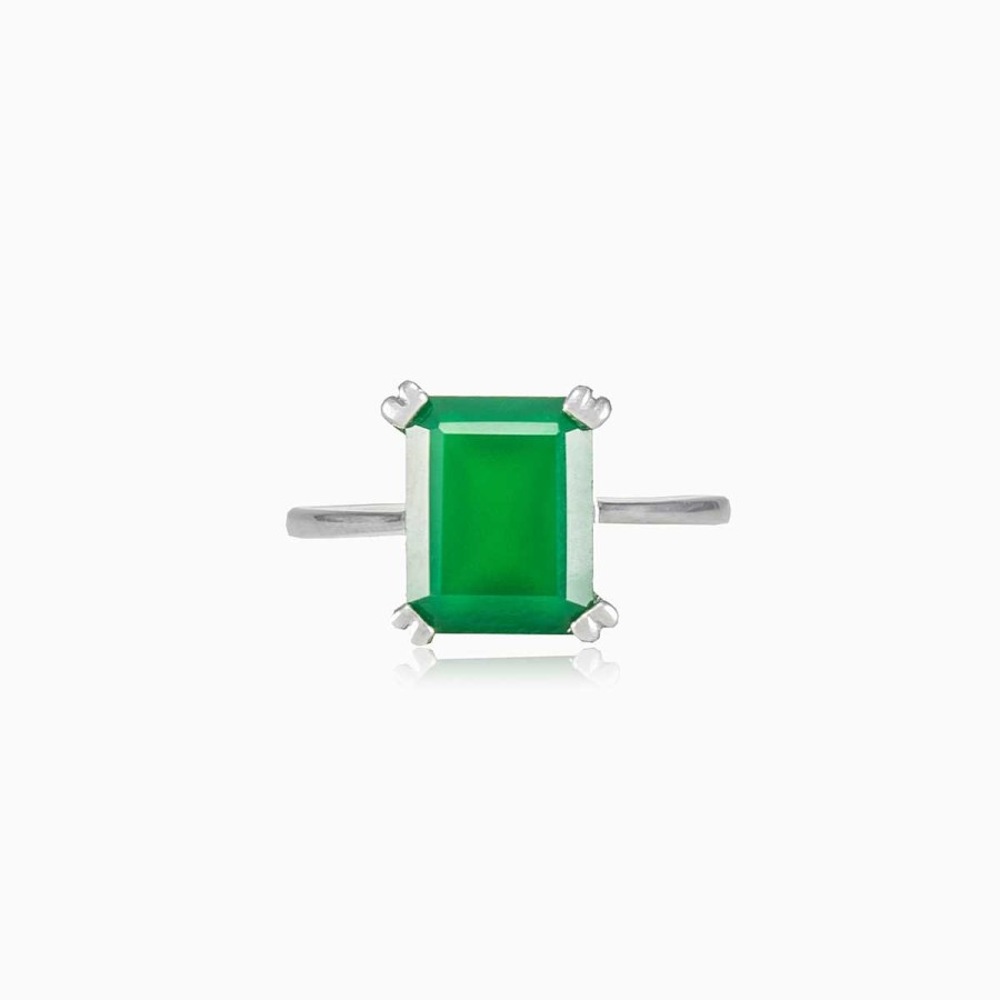 Woman Monte Cristo | Emerald Jade Ring