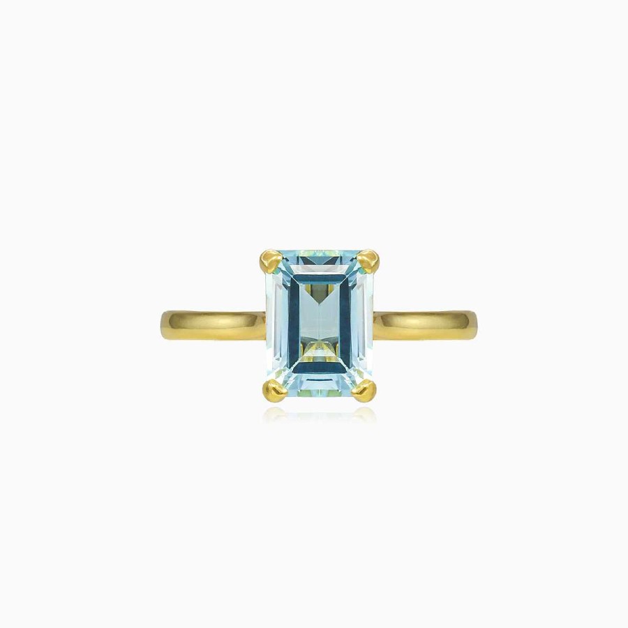 Woman Monte Cristo | Blue Topaz Gold Ring