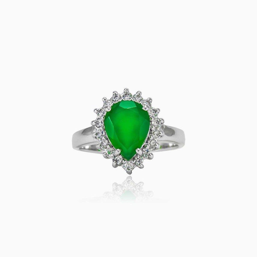 Woman Monte Cristo | Pear Jade Ring