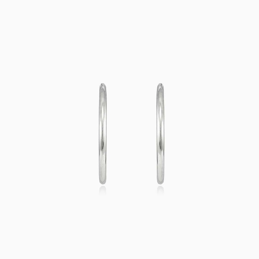 Woman Monte Cristo | Silver Hoop Earrings