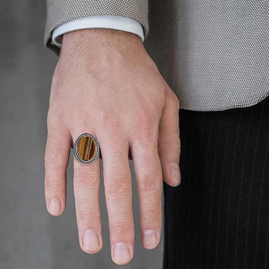 Man Monte Cristo | Braided Tiger Eye Ring