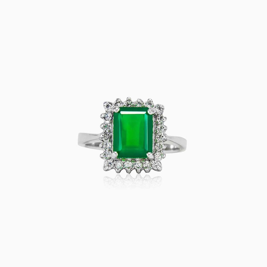 Woman Monte Cristo | Rectangle Jade Ring