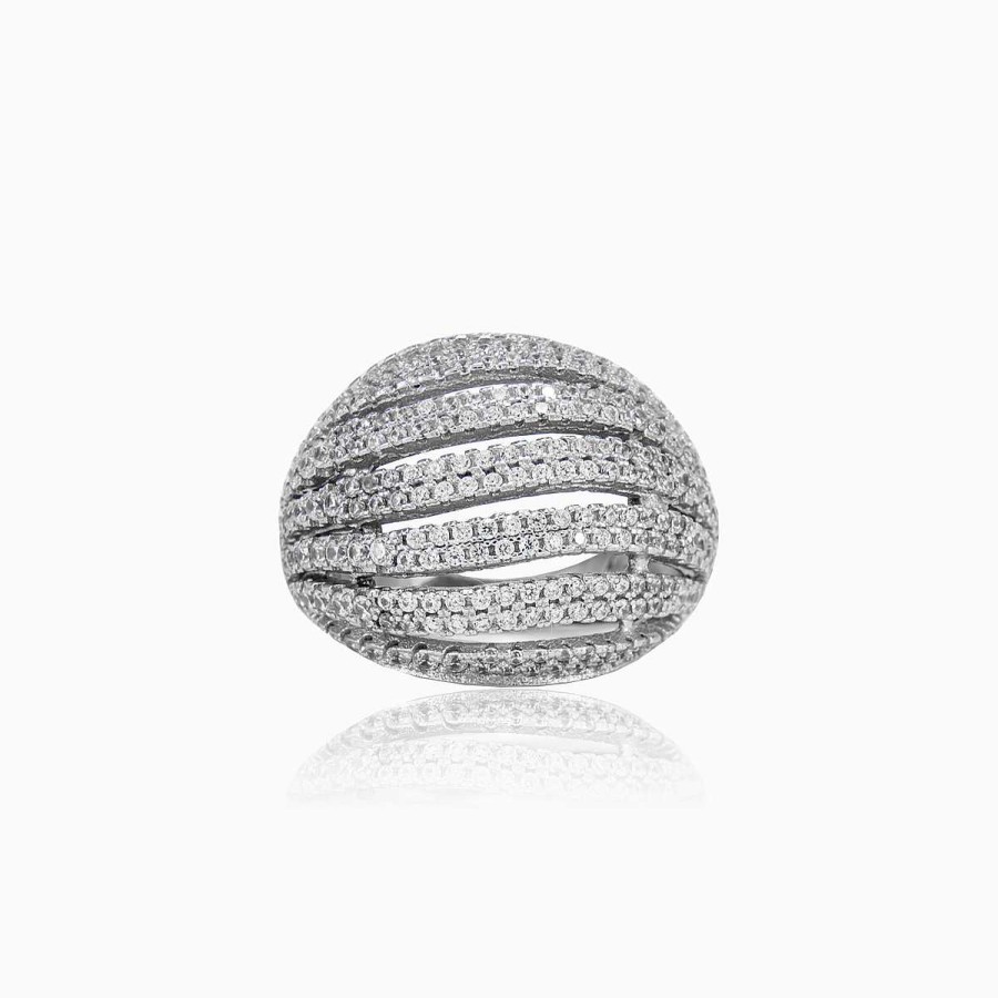 Woman Monte Cristo | Waves Silver Ring