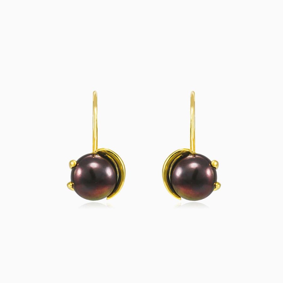 Woman Monte Cristo | Unique Black Pearl Crystal Earrings