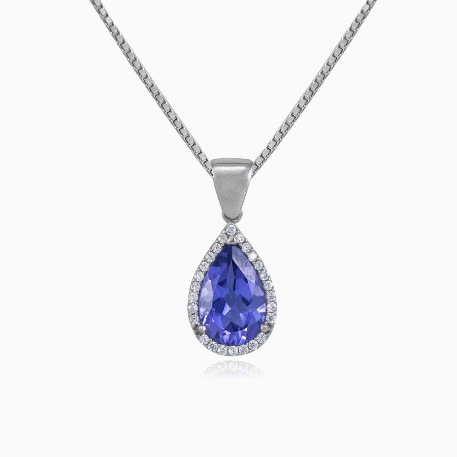 Woman Monte Cristo | Pear Tanzanite Pendant