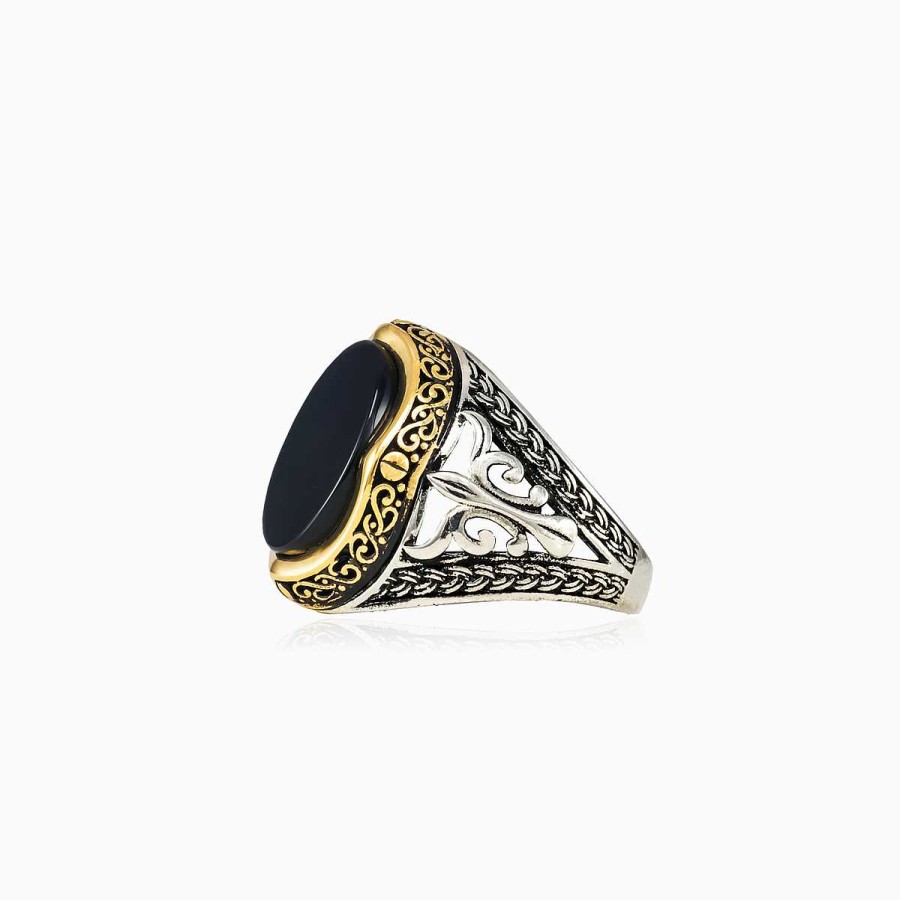 Man Monte Cristo | Oval Palmyra Onyx Ring