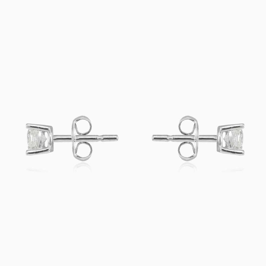 Woman Monte Cristo | Classic Four-Prong Solitaire Earrings