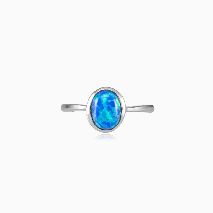 Woman Monte Cristo | Simple Blue Opal Ring