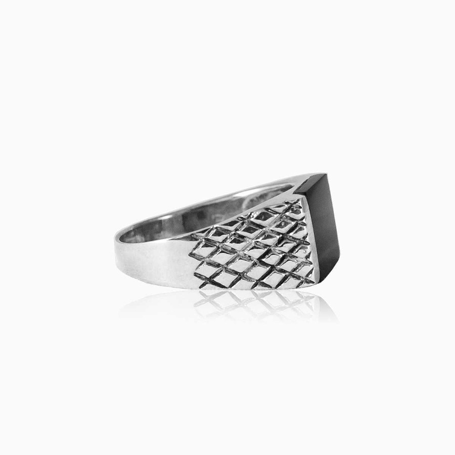 Man Monte Cristo | Square Onyx Ring