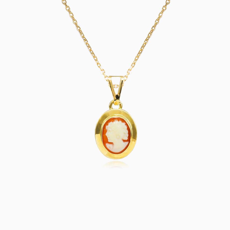 Woman Monte Cristo | Gold Cameo Pendant