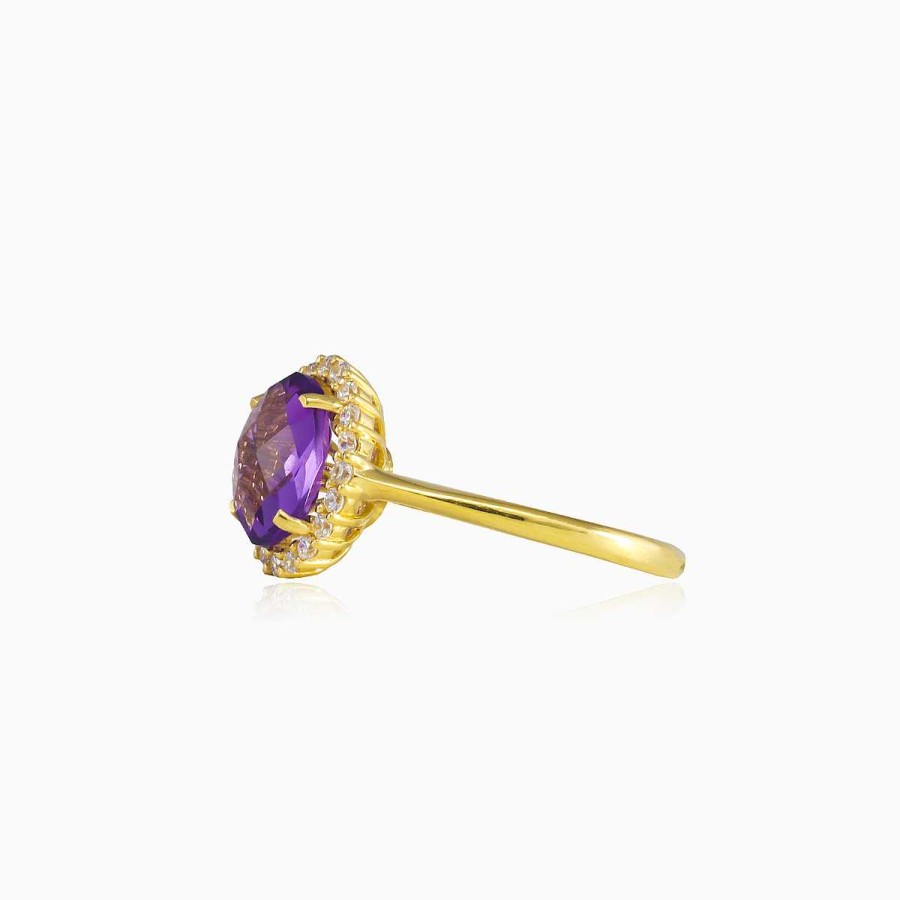 Woman Monte Cristo | Oval-Cut Amethyst Gold Ring