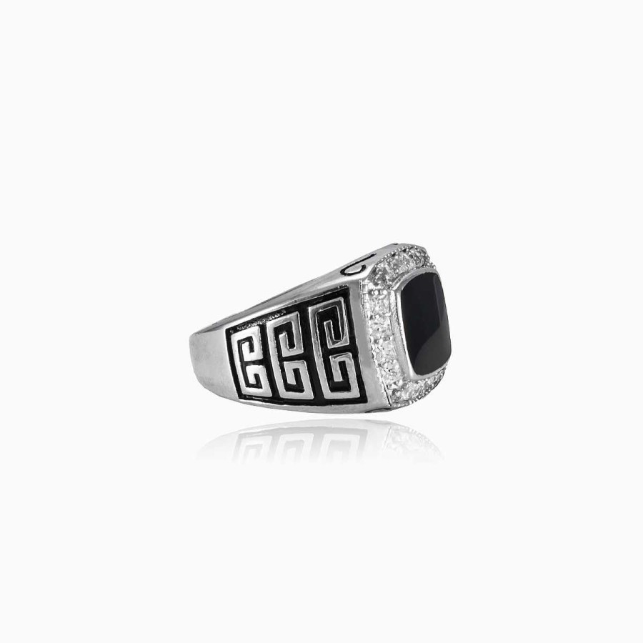 Man Monte Cristo | Square Enamel Ring